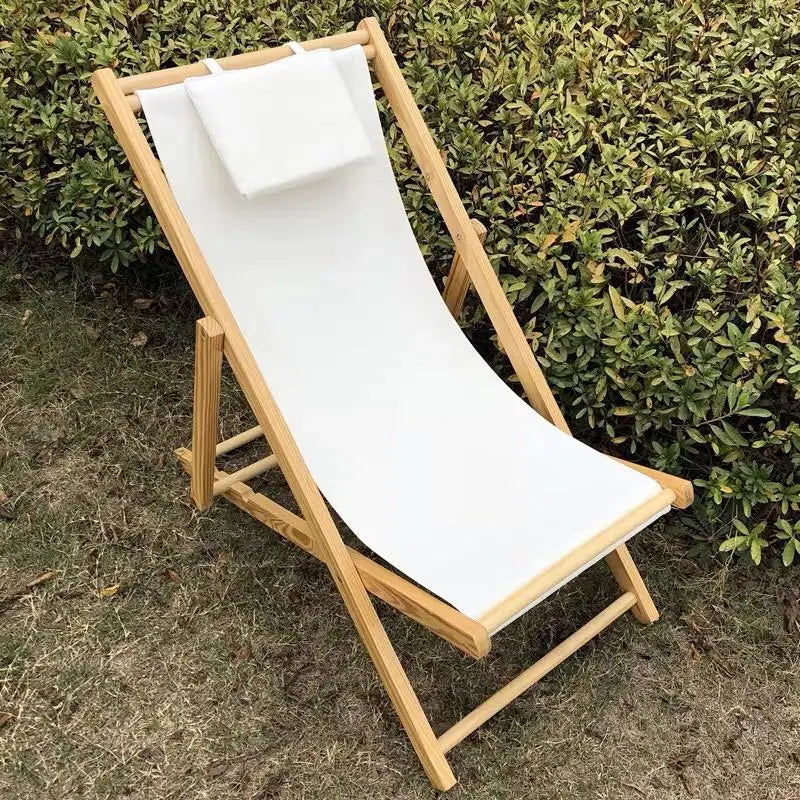 Mixarts Outdoor Furniture Folding Deck Chair Garden Beach Teak Wood Chair