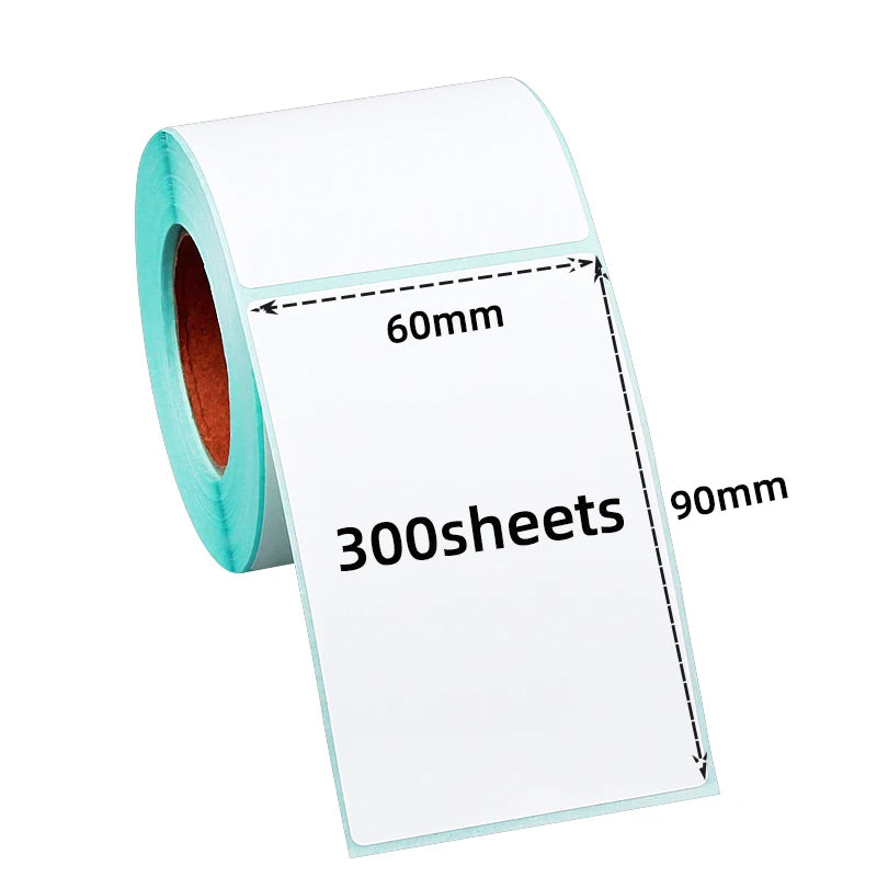 Factory Wholesale 300sheets Self-Adhesive Oil Proof Thermal Label Sticker 60X90mm Direct Thermal Shipping Label Adhesive Paper