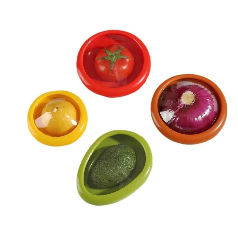 Kitchen Plastic Silicone Fruit and Vegetable Storage Keeper Fresh Stretch Pod for Lemon Tomato Avocado Onion