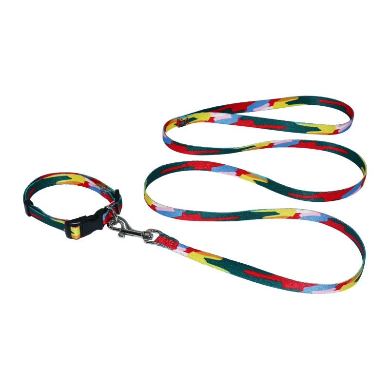 Dog Leash Pattern Pet Collar Supplies for Dogs Breakaway and Quick Release Solid Custom Printed Nylon Solid Rivet Set Accepted
