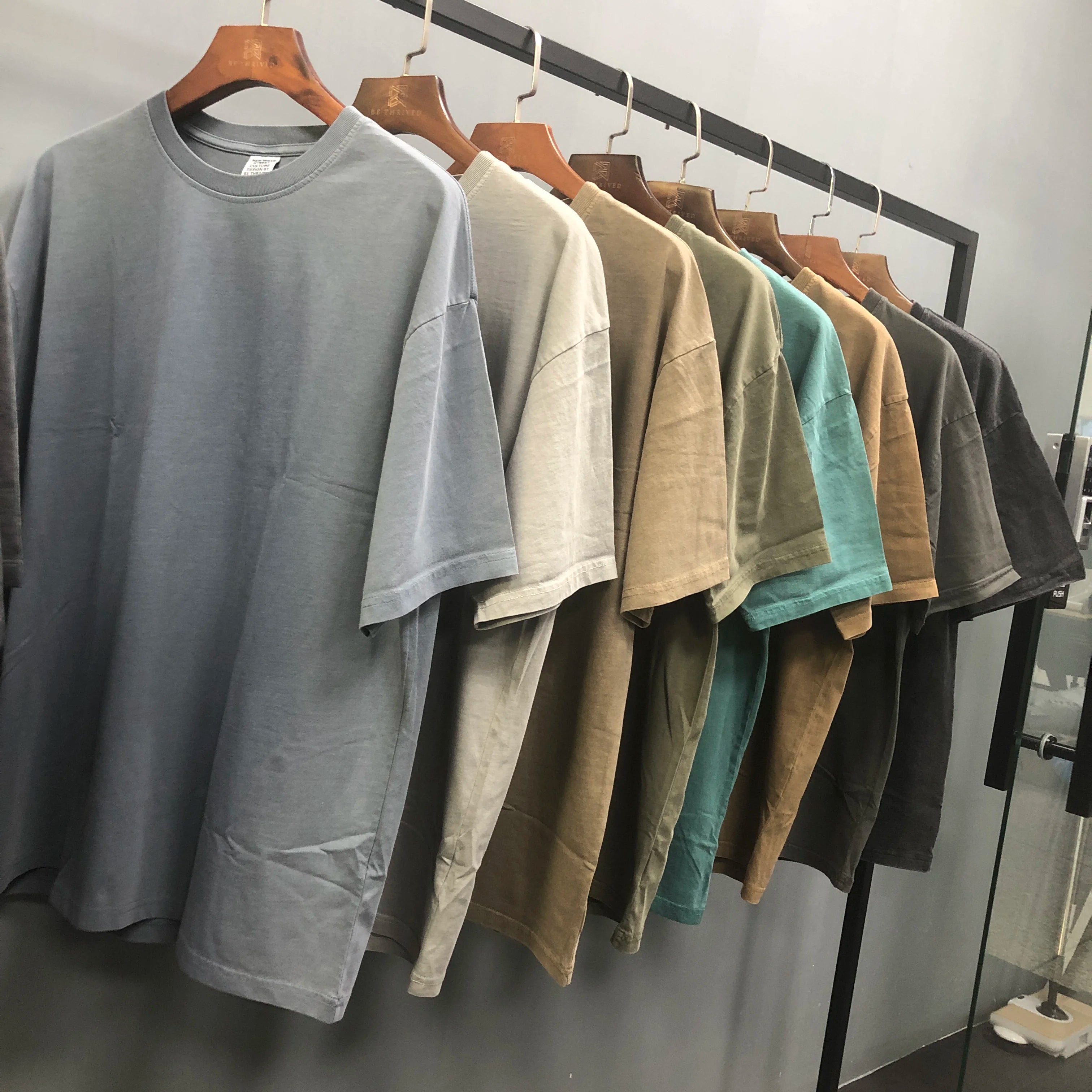 Tshirt Custom Men Streetwear Vintage Washed Stock Dropshipping Oversize Tshirt