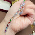 Hot Sale Luxury Women's Tennis Bracelet 925 Sterling Silver Natural Gemstone Crystal Gold Plated Classic Style for Gifts Parties