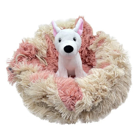 Winter New Round Plush Dog Beds Pet Nest Cat House Mat Waterproof Dual-use Faux Fur Pet Products Accessories