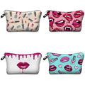 Wholesale Lip Lipstick Printing Cosmetic Toiletry Make up Organizer Zipper Pouch Packaging Gift Bags for Women