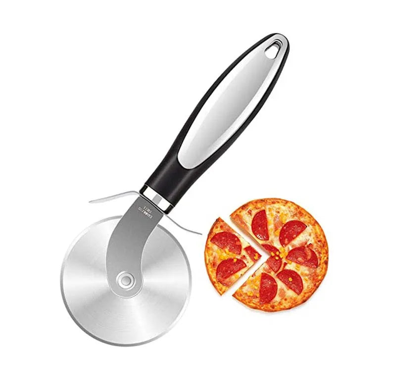 Non Slip Stainless Steel  Premium Pizza Cutter Wheel Pizza Server Set