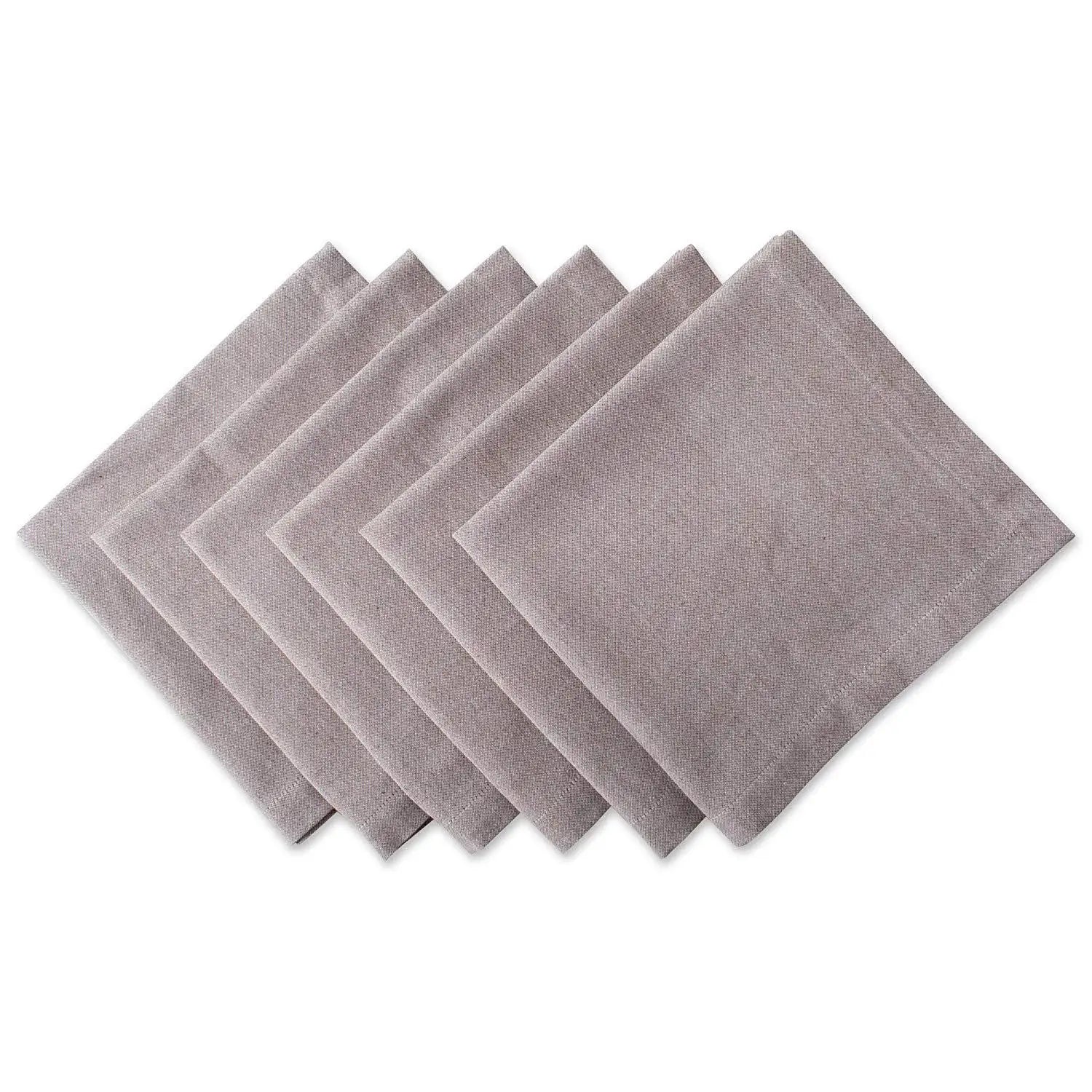 Soft and Comfortable Reusable Gray Linen Dinner Napkins Kitchen Cloth Square Table Napkins for Weddings and Dinners