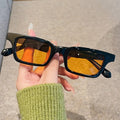Simple Small square Sunglasses Women Fashion Retro Narrow Frame Sun Glasses Casual Brown Lens Shades Female UV Wholesale GD98106