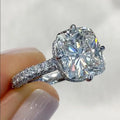 CAOSHI Women's Engagement Rings for Wholesale OEM Elegant Geometric Crystal Cubic Zirconia Silver Plated Rings for Women Jewelry