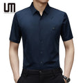 Liu Ming Hot Selling Summer New Men Clothes Short Sleeve Formal Business Shirts Casual Plus Size 4XL Shirt
