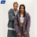 YLS Wholesale Street Style Men Hooded Zip Breathable Eco-Friendly Oversized 42% Cotton 58% Polyester Custom Logo Blank Hoodies