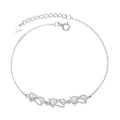 Cute Kitty Charm Bracelet Jewelry in Sterling Silver 925 Animal Thin Chain Bracelet for Women