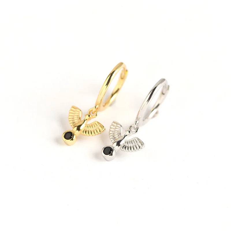 Light Luxury 18k Gold Plated 925 Sterling Silver Jewelry Animal Earrings Hoop Gift Jewelry