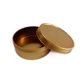 4OZ Gold Candle Tin with Screw Top Copper Screw Tin for Candle Pomade Salve Cream MegaBDM