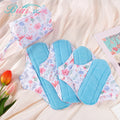 5Pcs Reusable Pads Menstrual Sanitary Organic Cleanable Reusable Period Eco Friendly Washable Women Menstrual Cloth Pads