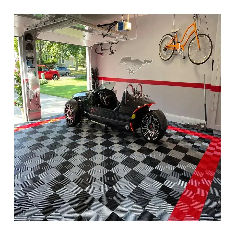 Hot Sale Drainage Plastic Flooring for Car Wash Interlocking Garage Floor Tiles Vinyl Floor Tile