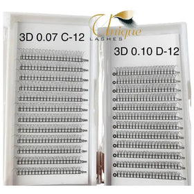 3D 4D 5D 6D 10D Premade Fans Lashes Russian Volume Mega Lashes 0.1 0.07mm Heat Bonded False Eyelashes
