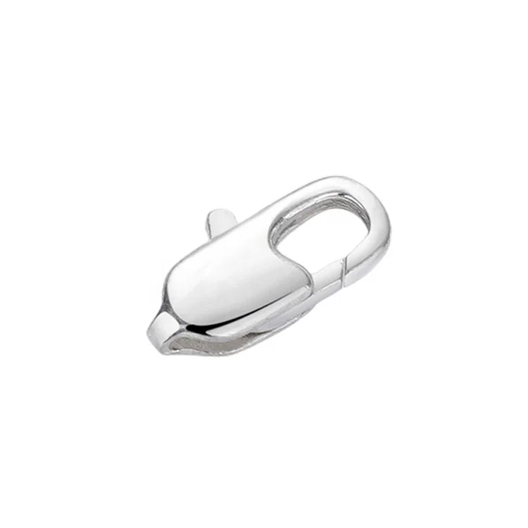 Classic Silver Long Rectangular Parrot Trigger Clasps Lobster Claw Clasp for Necklace Connecting Jewellery Findings