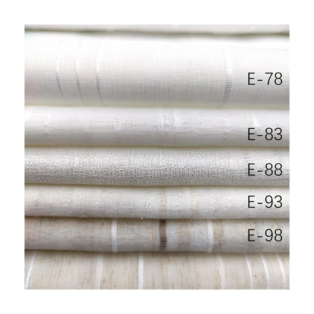 2026 New Product Factory Linen Jacquard Fabric Transparent Sheer Voile Curtain Polyester Chiffon Woven YARN DYED Plain