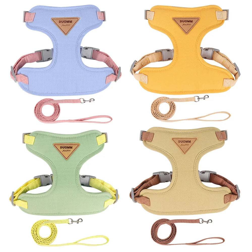 Dog Harness Vest With Leash Pet Accessories Outdoor Adjustable Dog Harness and Leashes Set for Small Dogs