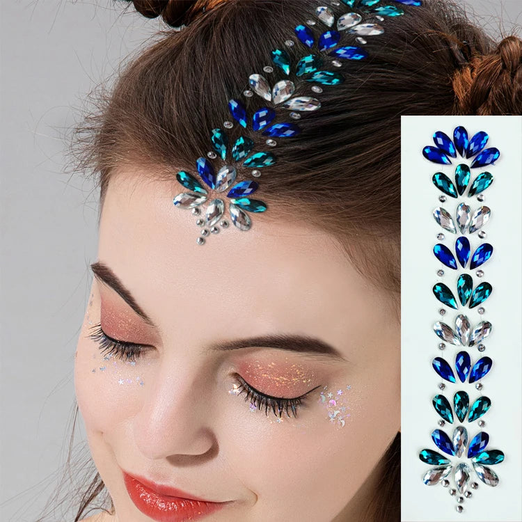 Five & Ten GMPC/Sedex/ISO/EUDR Wholesale 3D Eco-Friendly Temporary Tattoo Sticker for Girl Children Festival Body Jewels Crystal