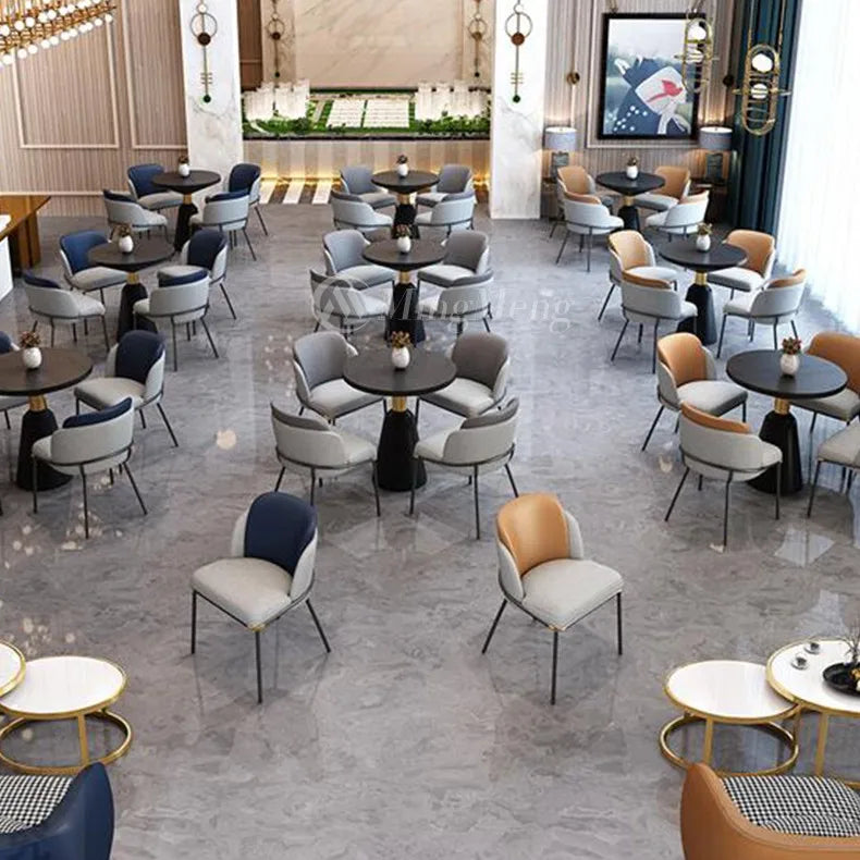Modern Luxury Restaurant Chair Commercial Metal Furniture for Dining Coffee Shop and Hotel Use