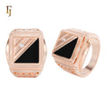 FJ Fallon Fashion Jewelry Men's Rings Plated in Rose Gold Brass Based