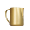 D Stainless Steel Frothing Pitcher Jug Steaming Pitcher Suitable for Coffee Latte and Frothing Milk 600ml Yellow