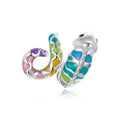 925 Sterling Silver Chameleon Mood Bead Hand Painted Enamel Adaptability Charm for Bracelet Stacking Animal Jewelry BSC966