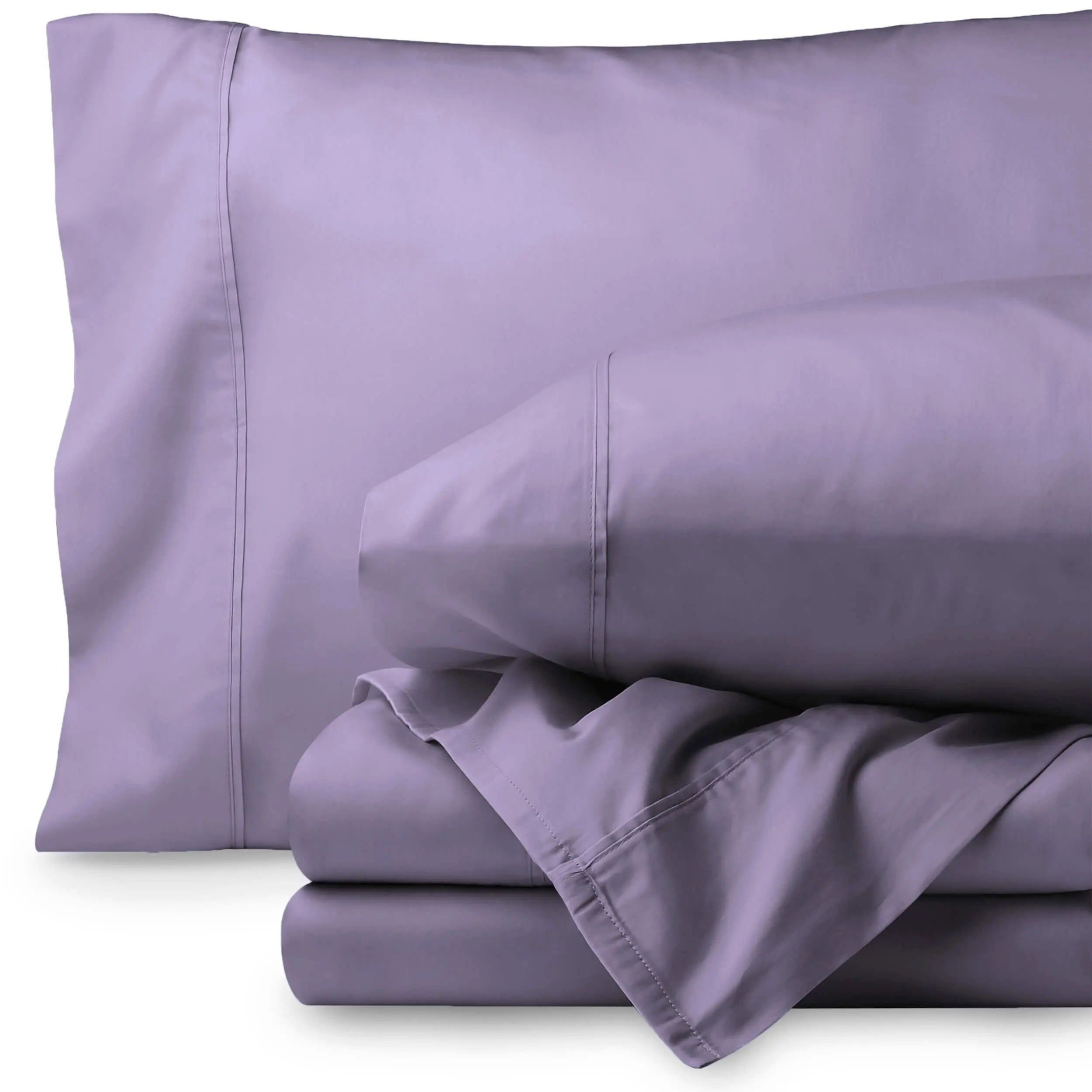 Premium 1800tc Bed Sheet Set 4-Piece with Deep Pockets Solid Color Soft Polyester-Filled for Home Hotel Bedroom Use