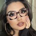 DL Glasses New Arrival Rectangle Pink Tortoise Eyeglasses Designer Anti Blue Light Glasses Frames for Women square Eyewear