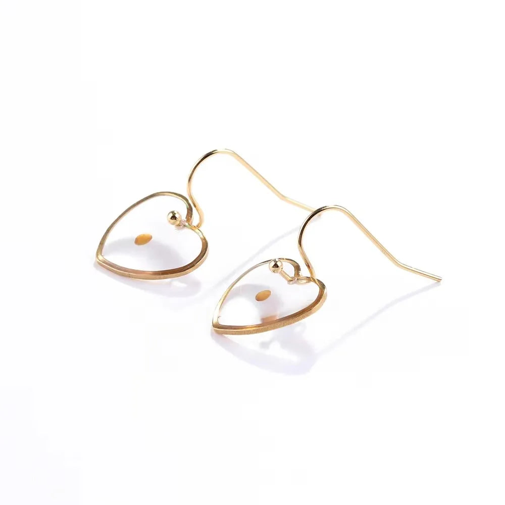 New Fashion Stainless Steel Mustard Seed Faith Earrings Jewelry Women Seed Bead Earrings