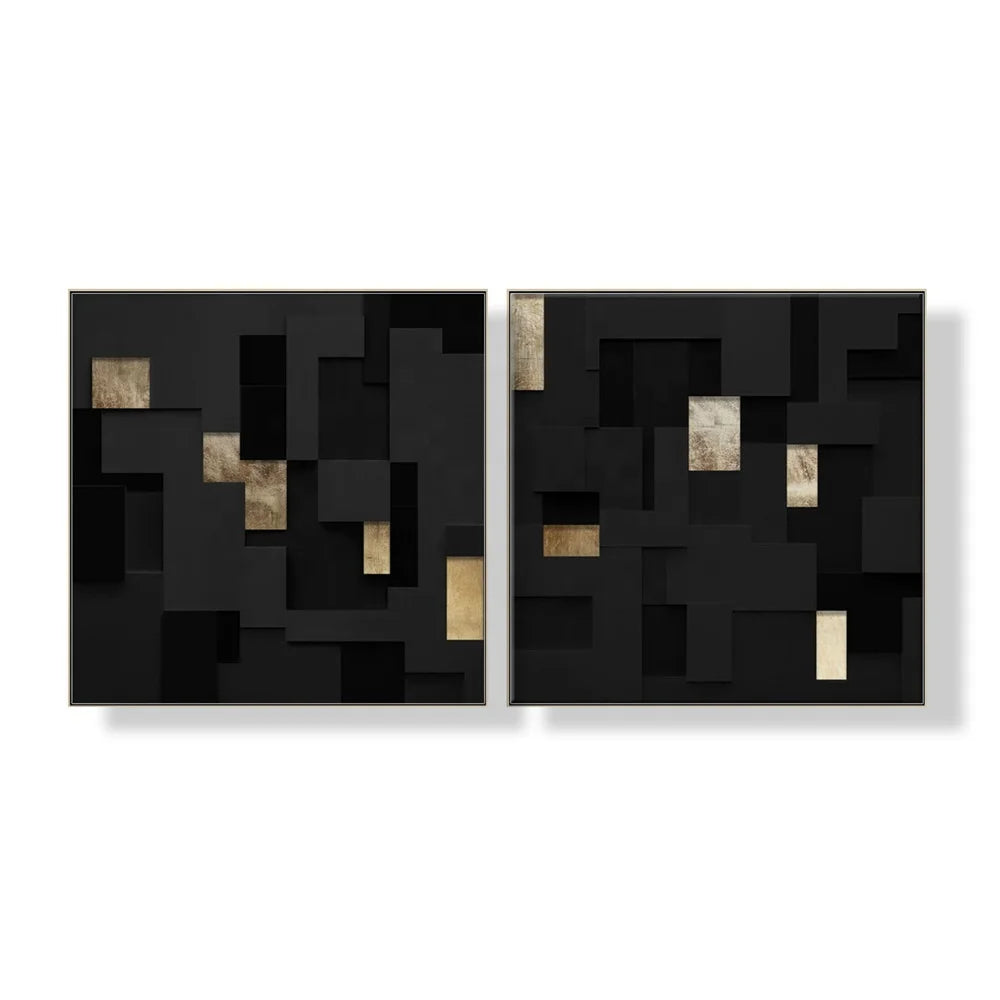 Modern Relief Painting Decor Luxury  3D Three-dimensional Hanging Painting Combination Living Room Sofa Mural Relief Painting