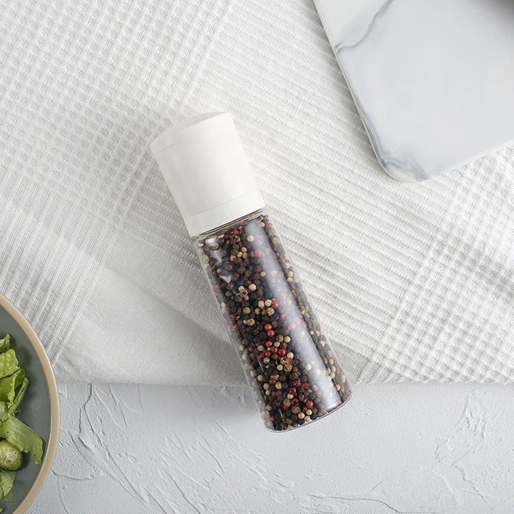 Disposable Salt and Pepper Grinder 330ml Adjustable Salt and Pepper Grinder Ceramic Spice Grinder with PET Jar