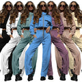 Y211284 Custom LOGO Tracksuit Long Sleeve Zipper Drawstring Top + Pants Set Winter Outfits for Women Streetwear With Pocket