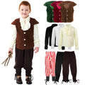 Boys Medieval Renaissance Victorian Vampire Cosplay Costumes Children's Day Ruffled Pirate Knight Costume