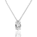 CAOSHI Custom Exquisite Geometric Design Oval Imitated Diamond Necklace for High Quality Silver Plated Pendant Necklaces Women