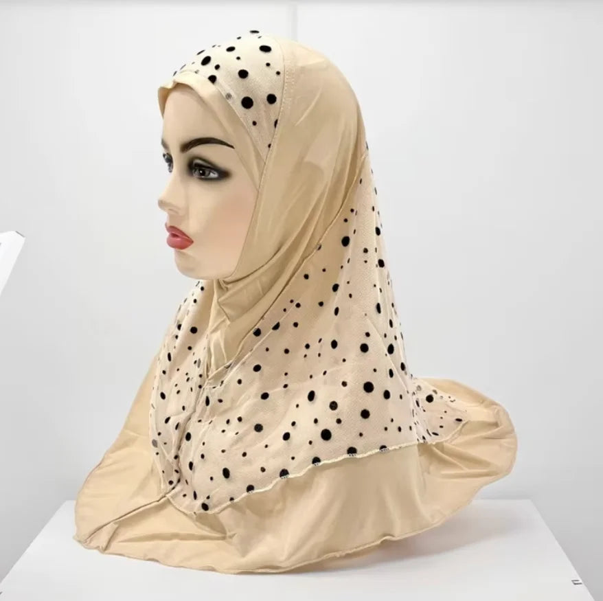 Assorted Colors Dot 12pcs/pack Fashion Muslim Women Amira Hijab Scarf Turban Style Hijab