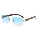Superhot Eyewear 68516 Retro Vintage 2021 Fashion Small Rectangle Rimless Sunglasses