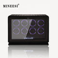 MINEESI Luxury Automatic Wooden Watch Winder 8 Watches High Grade Professional Top Chord Silent Anti Magnetic Protective
