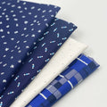 Tail Order New Designer Small Pattern White Navy 100% Cotton Oxford Printed Fabric for Man Shirt
