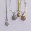 NZ1386 Dainty Bling Jewelry Gold Plated Zircon CZ Diamond Teardrop Drop Ball Pendant Chain Statement Necklace