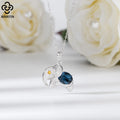 RINNTIN SSWN18 Fashion Jewelry Pendants for Necklace 925 Sterling Silver Austrian Crystals Cute Elephant Necklaces