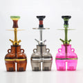 Premium LED Hookah Set with 2 Hoses Narguile for Hubbly Bubbly Smoking Lounge Furniture Wholesale Options-for Parties