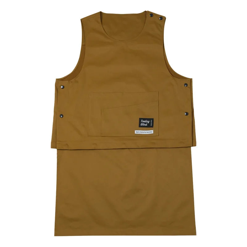 New Design Apron Polyester Water-resistant Discolor Removable Work Clothes Cobbler Apron