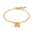 Newest Arrival 18K Gold Plated Stainless Steel Ball Pendant Bracelet Mouth Chain Bracelet for Girl Women
