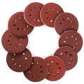 ZY OEM OBM High Hardness 5 Inch 8/6 Holes Red Round Aluminum Oxide Sanding Disc