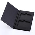 Custom Logo Gold Foiled Gift Card Holder Credit Card VIP Card Packaging Magnet Closure Gift Box with 2 Slots