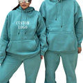 Custom Pullover Tracksuit Sweatshirt Plus Size Hoodies Joggers Men Unisex Streetwear Hoodie 2 Piece Women's Sets