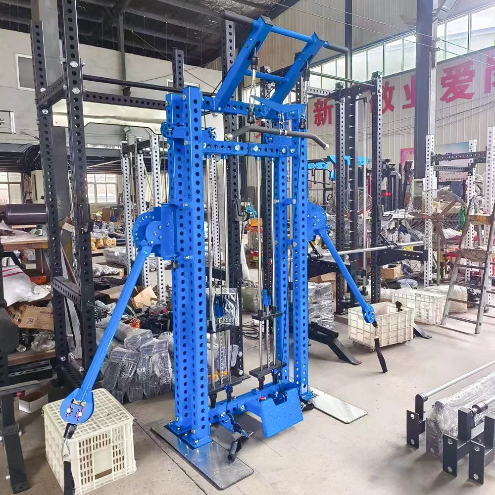 High Quality Gym Fitness Trainer Multi Functional Strength Training Free Arm Wall Mounted Dual Vectorable Rock Power Squat Rack