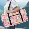Custom Waterproof Sport Large Gym Tarpaulin Outdoor Weekender Travel Shoulder Cartoon Duffle Tote Bag